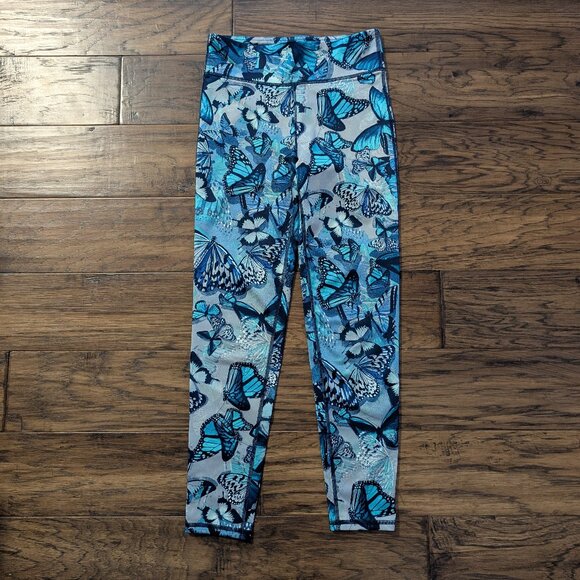 Gap kids leggings grey blue butterfly print size XL 12-13 - Picture 3 of 12